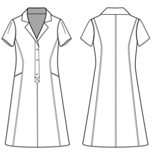 Patron ropa, Fashion sewing pattern, molde confeccion, patronesymoldes.com Chemise dress 3068 LADIES Dresses